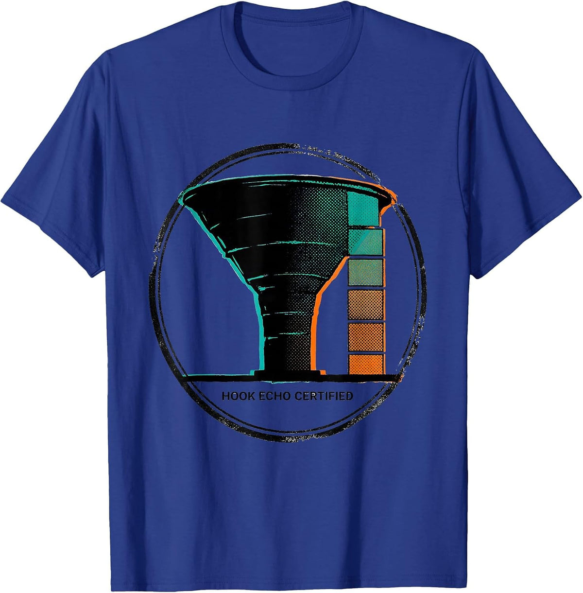 Hook Echo Certified Storm Chaser Tornado Enthusiast Humor T-Shirt - Royal Blue