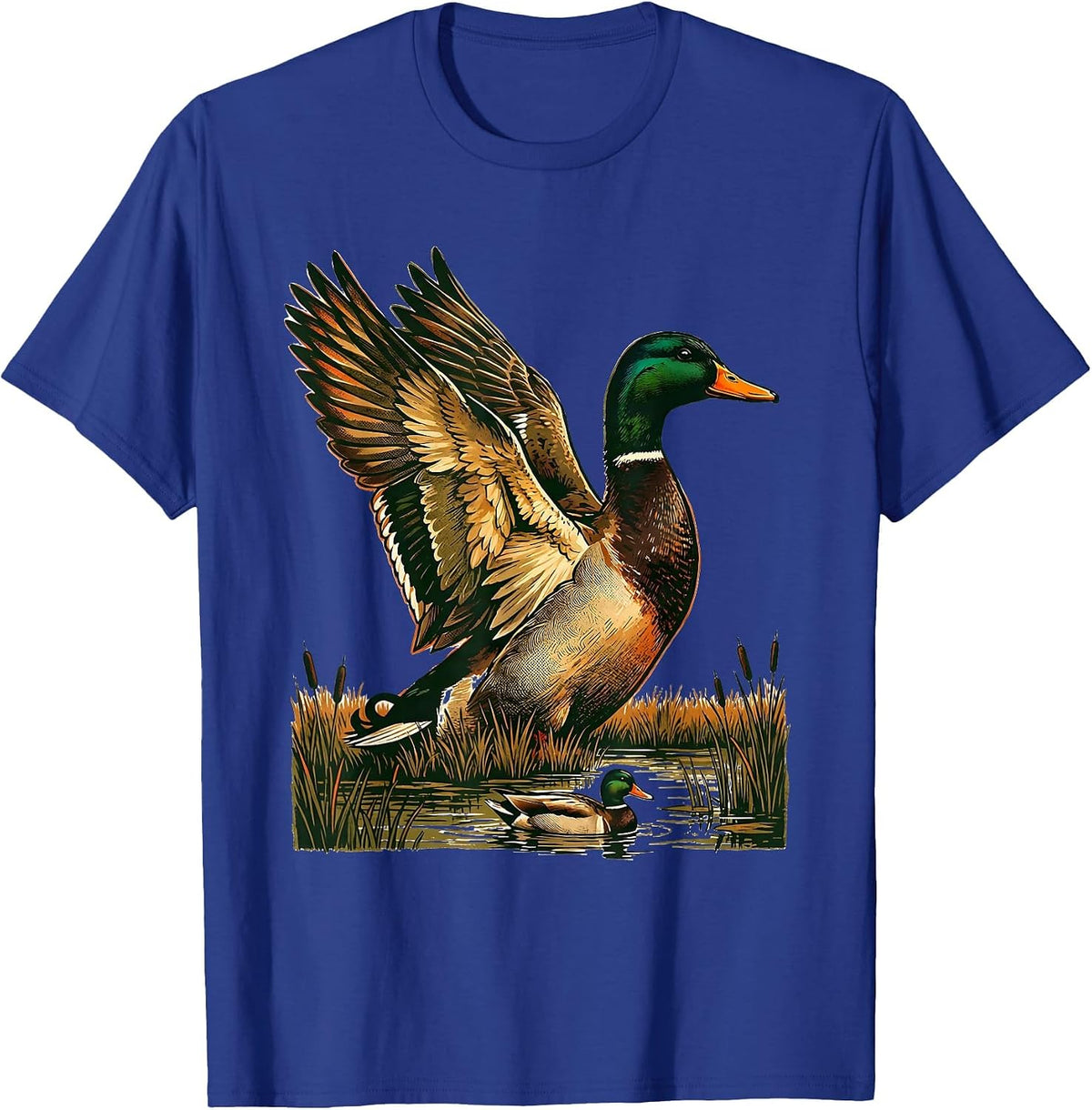 Mallard Drake Hunting Camo Waterfowl Hunter Gift T-Shirt - Royal Blue
