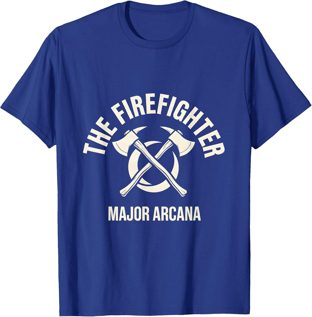 The Firefighter, Major Arcana Gothic Tarot Parody Dark Humor T-Shirt - Royal Blue