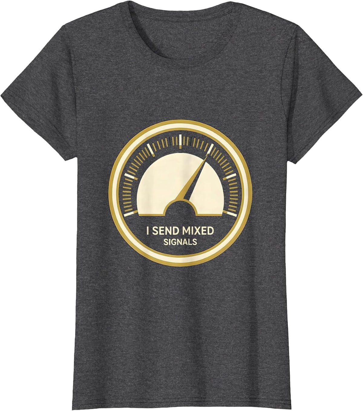Women's I Send Mixed Signals Funny Ham Radio Operator Humor T-Shirt - Dark Heather Grey