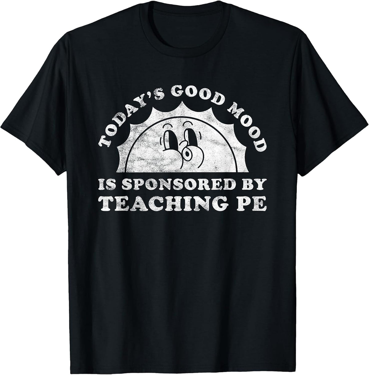 Funny Cute Retro Vintage Teaching PE or Gym Teacher T-Shirt - Black