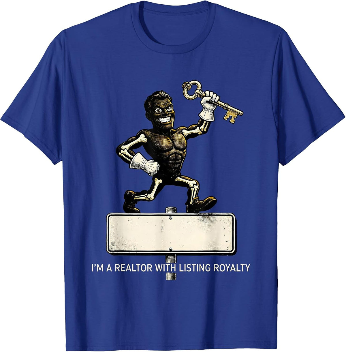Men's I'm A Realtor With Listing Royalty Funny Real Estate Agent T-Shirt - Royal Blue