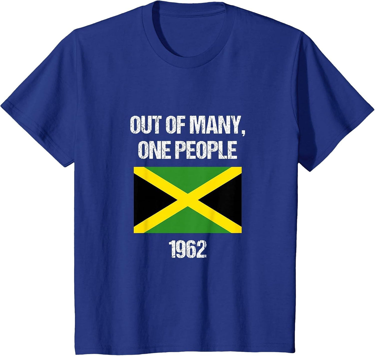 Jamaica Independence Day Tshirt, Out of Many, One People T-Shirt - Royal Blue