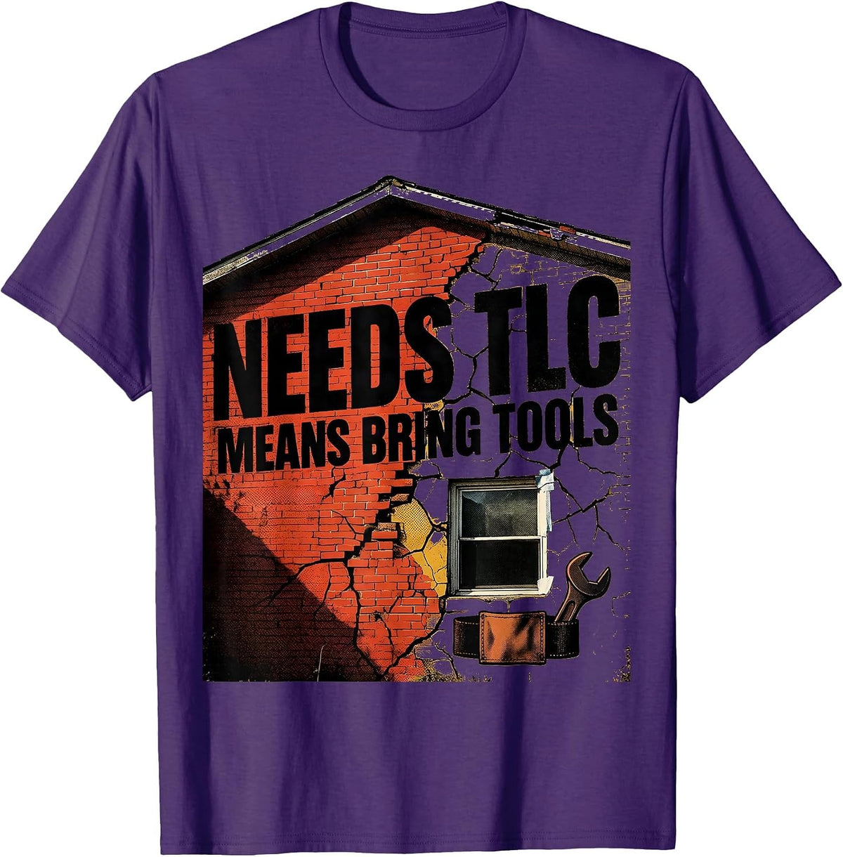 Needs TLC Means Bring Tools Funny Realtor Real Estate Agent T-Shirt - Purple