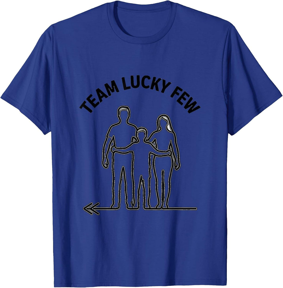 Team Lucky Few Down Syndrome Awareness Family Support T-Shirt - Royal Blue