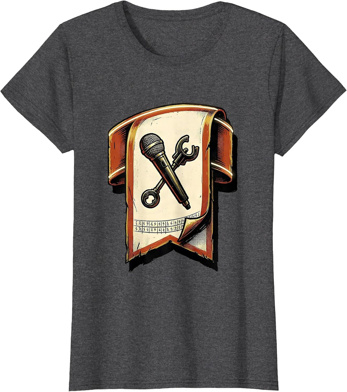 Women's Ham Radio Operator Hobbyist Humor Sign Painter Showcard T-Shirt - Dark Heather Grey