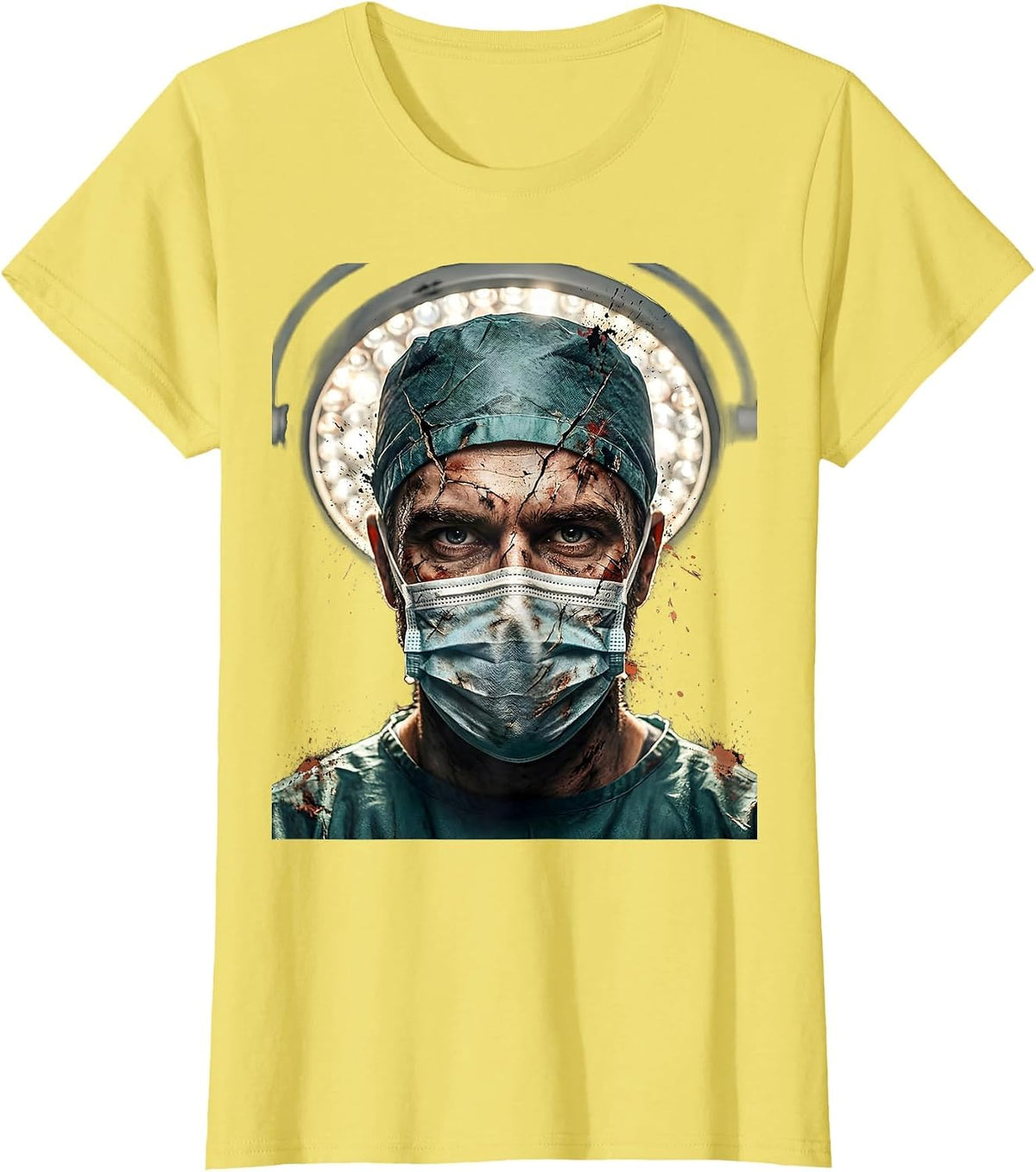 Women's Surgeon Under Operating Light Emergency Graphic T-Shirt - Lemon Yellow