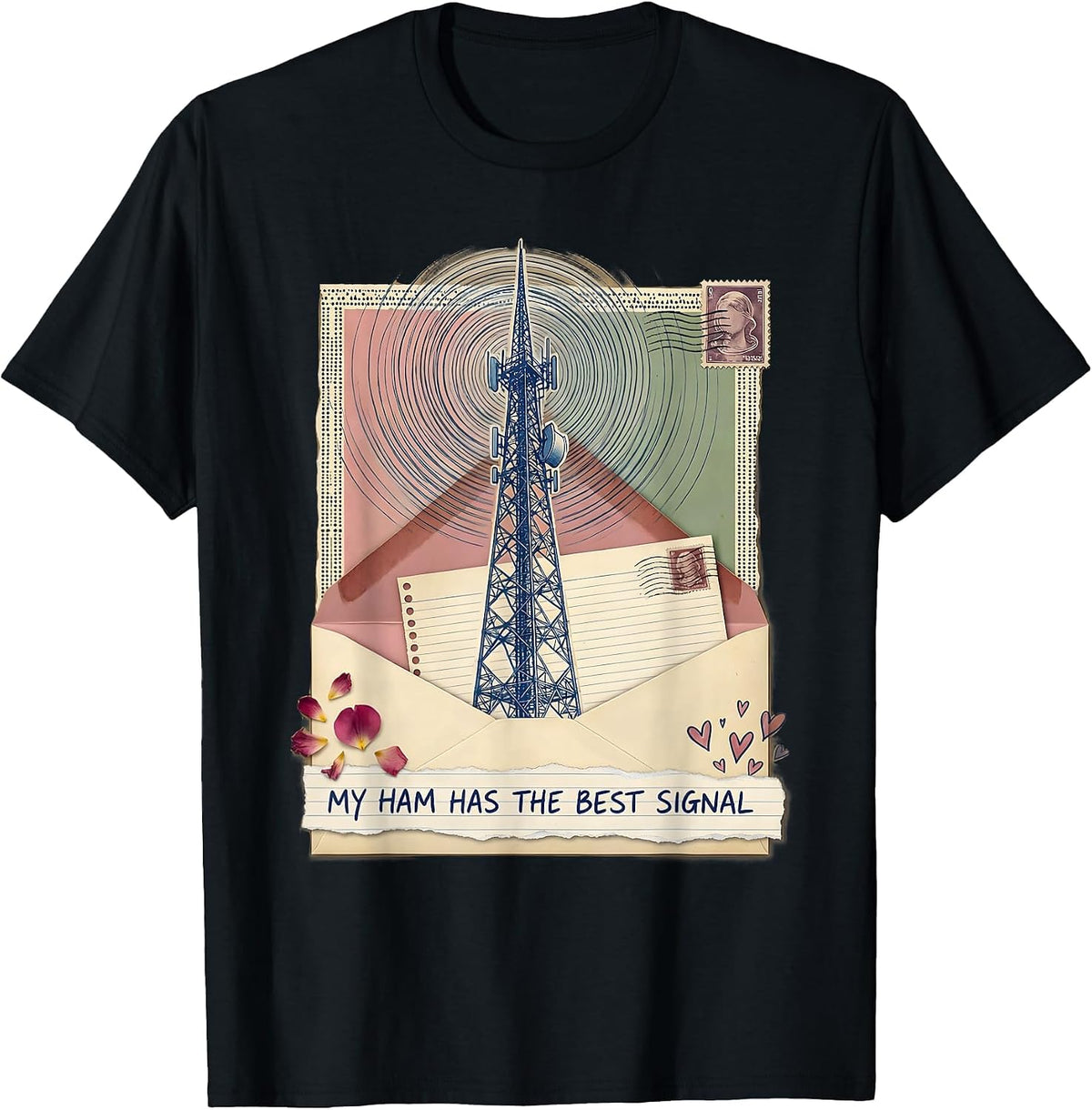 Men's My Ham Has The Best Signal Funny Ham Radio Operator Nerdy T-Shirt - Black