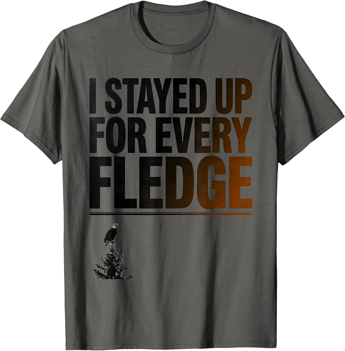 Men's I Stayed Up For Every Fledge Sentimental Eagle Memorial T-Shirt - Asphalt Grey