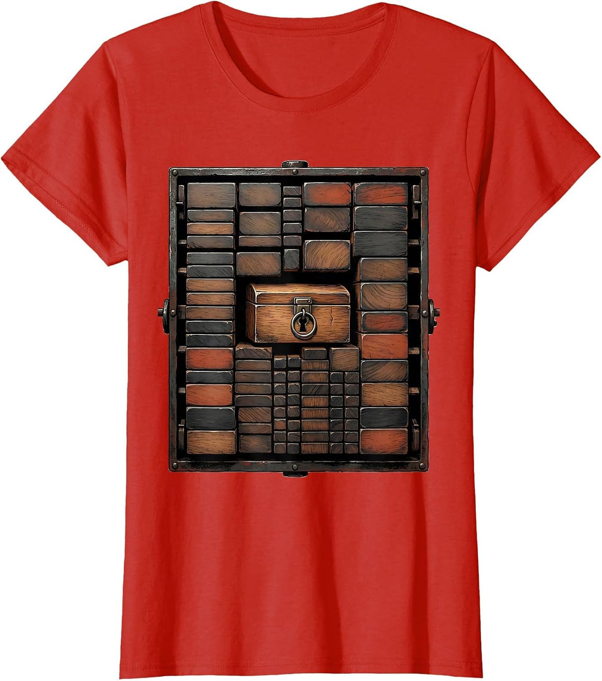 Locked Printer Blocks Realtor Real Estate Agent Humor T-Shirt - Red