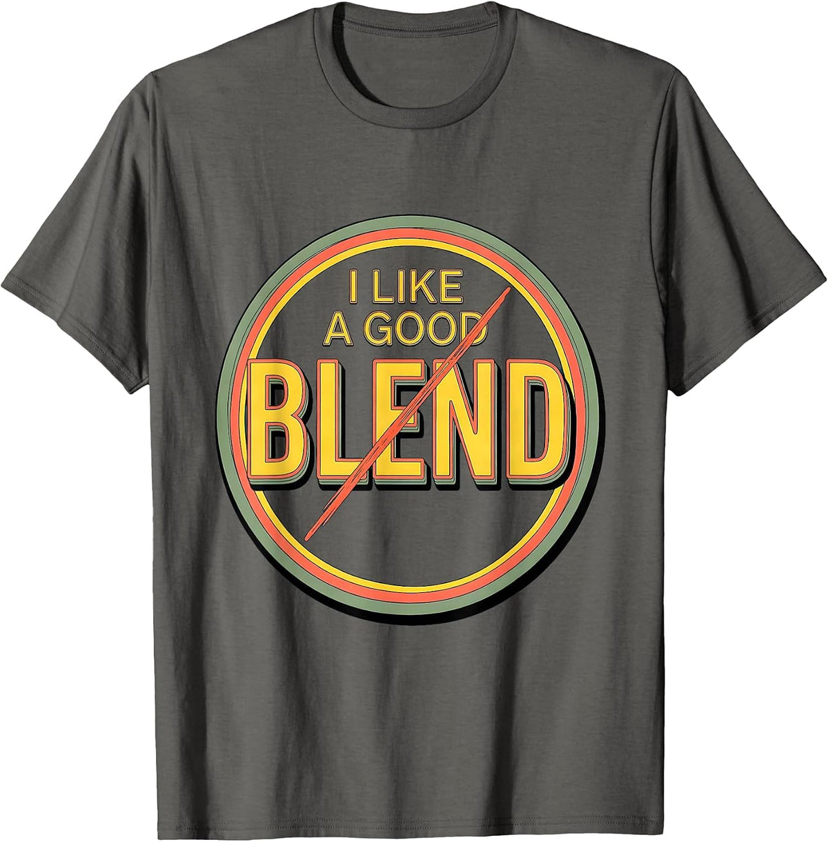 I Like A Good Blend Bold Dyslexia Awareness Reading Teacher T-Shirt - Asphalt Grey