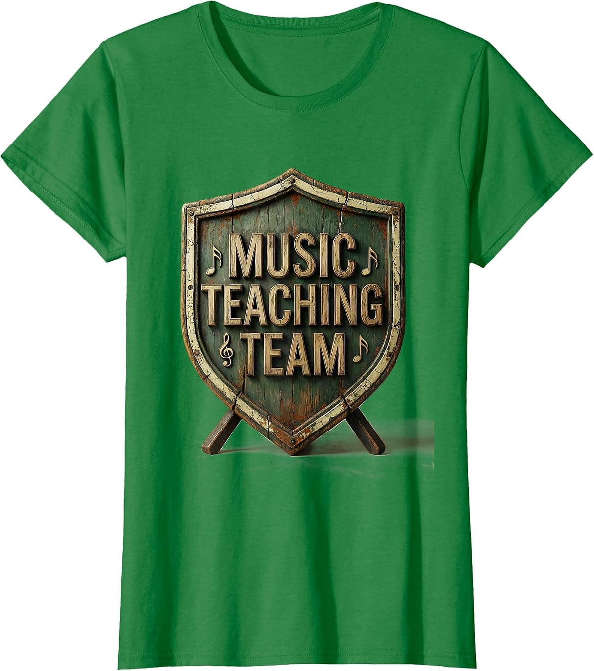 Women's Music Teaching Team Vintage Teacher Appreciation Staff Gift T-Shirt - Kelly Green