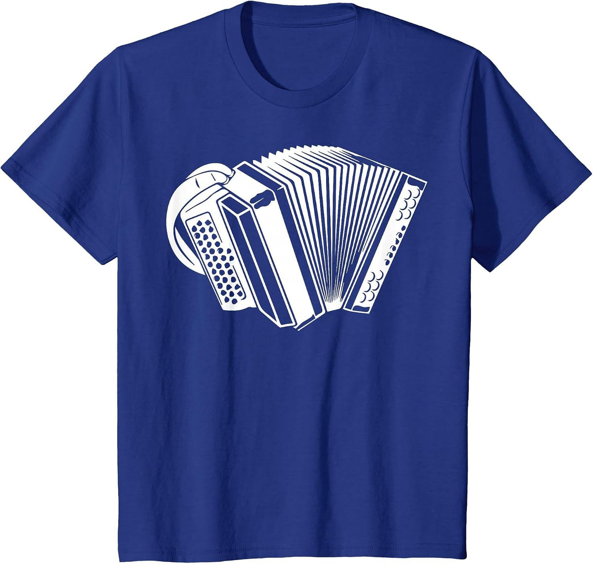 Graphic Accordion Instrument Men Women Hobby Learn Musician T-Shirt - Royal Blue