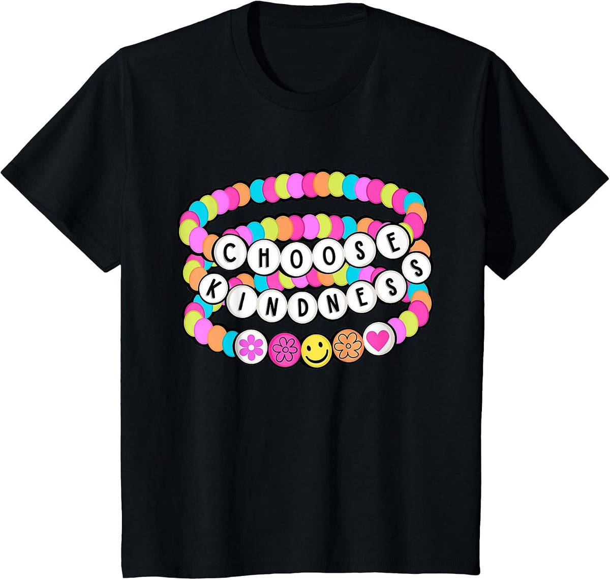 Choose Kindness Be Kind Positive Quote Retro Men Women Kids T-Shirt - Black
