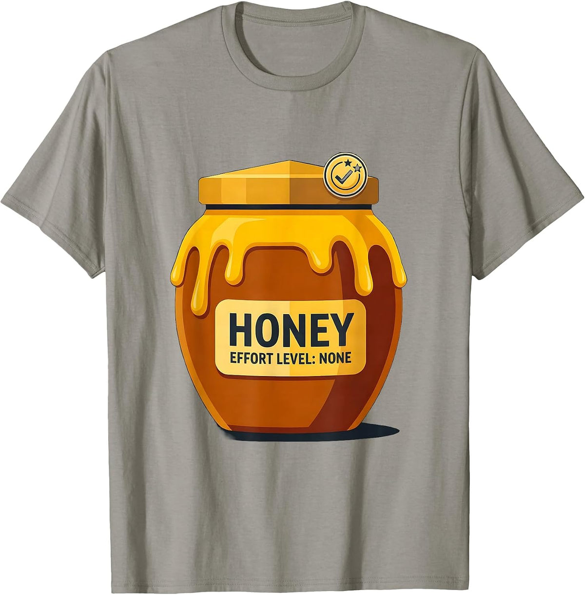 Men's Honey Effort Level None Funny Lazy DIY Halloween Costume T-Shirt - Slate Grey