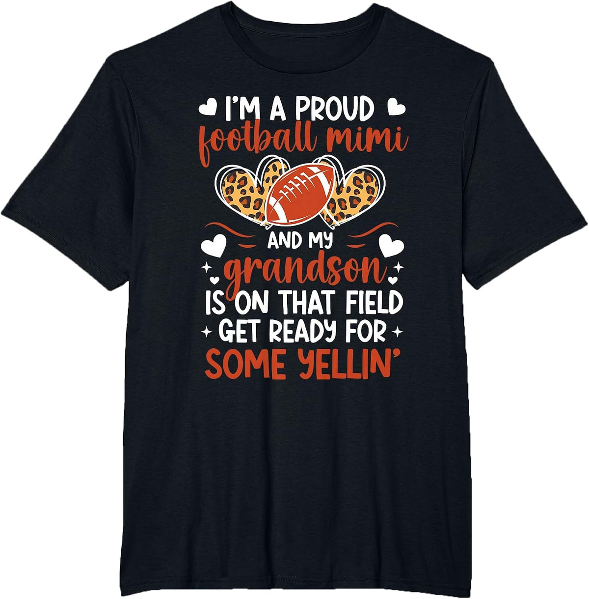I'm A Proud Football Mimi of A Football Player Mimi T-Shirt - Black