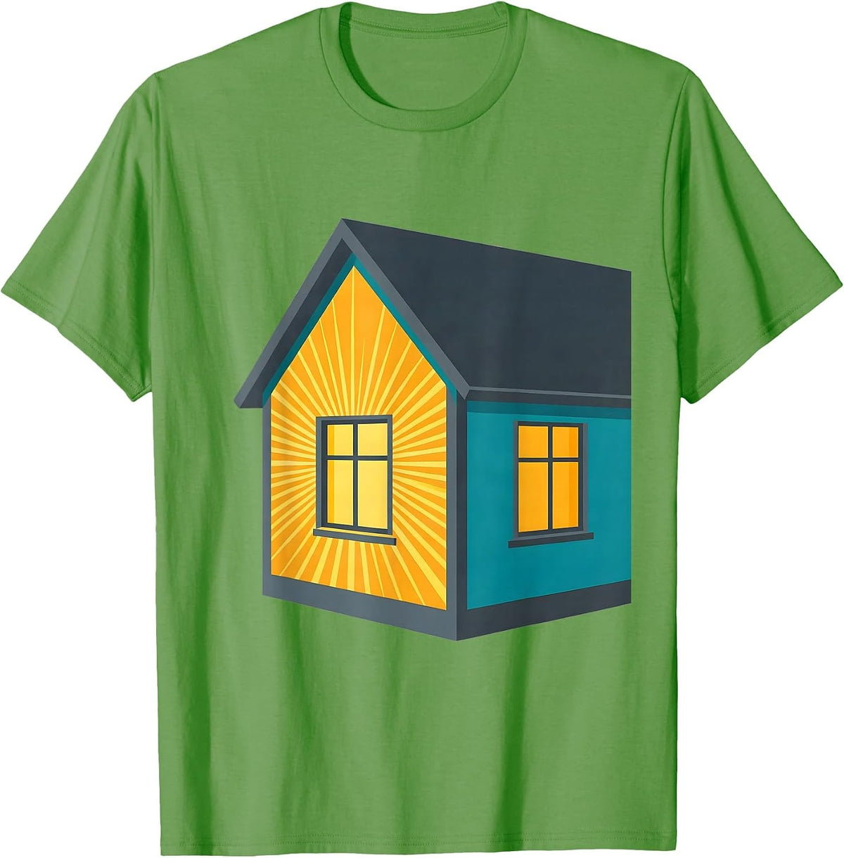 Men's House Window Realtor Real Estate Agent Humor T-Shirt - Grass Green