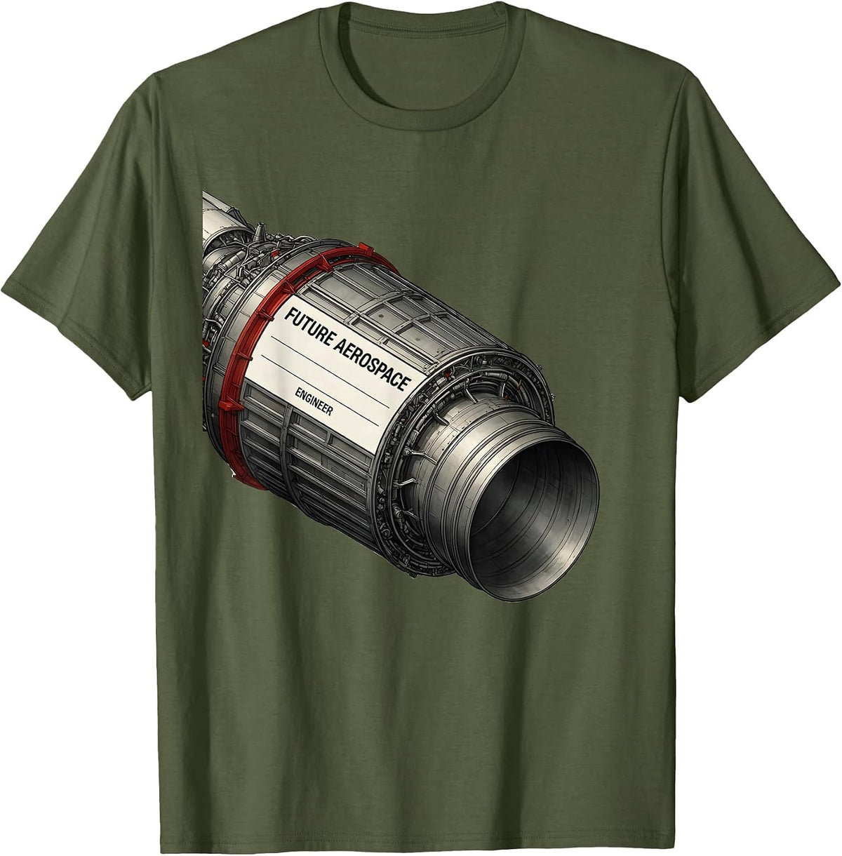 Future Aerospace Engineer Nerdy Engineer STEM Student Gift T-Shirt - Olive Green