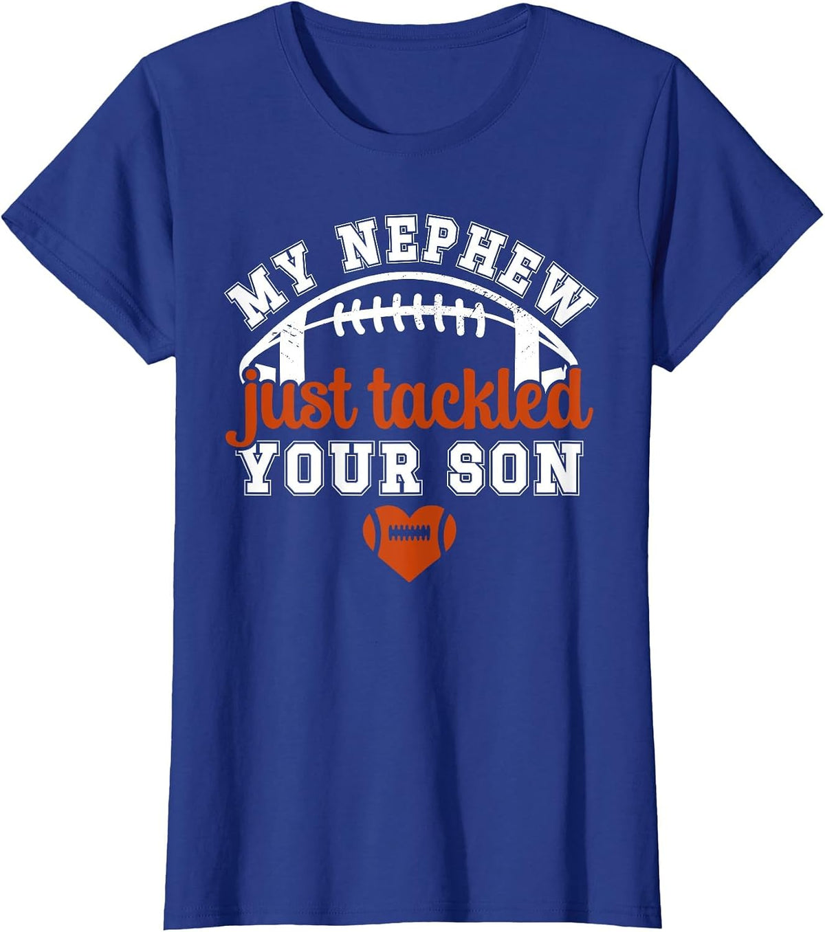 My Nephew Football Aunt of A Football Player Auntie T-Shirt - Royal Blue