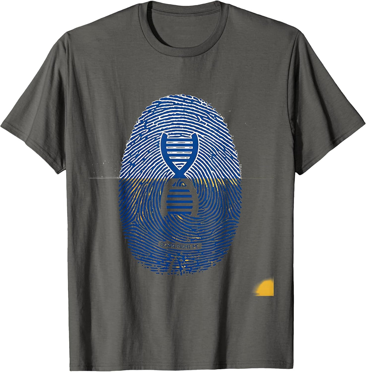 Men's Down Right Me Geometric Down Syndrome Awareness Family T-Shirt - Asphalt Grey