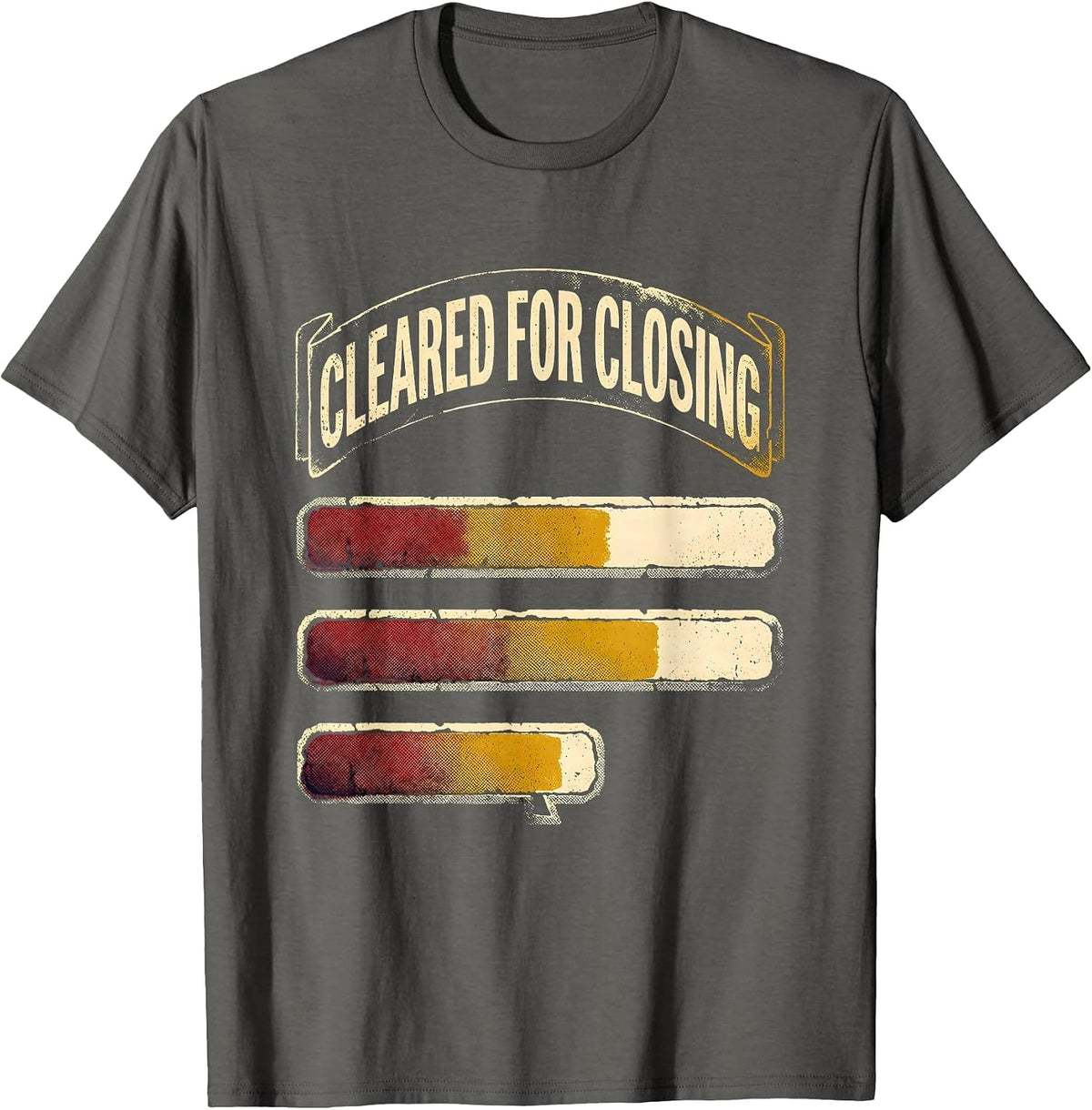 Cleared For Closing Funny Realtor Real Estate Agent Mortgage T-Shirt - Asphalt Grey