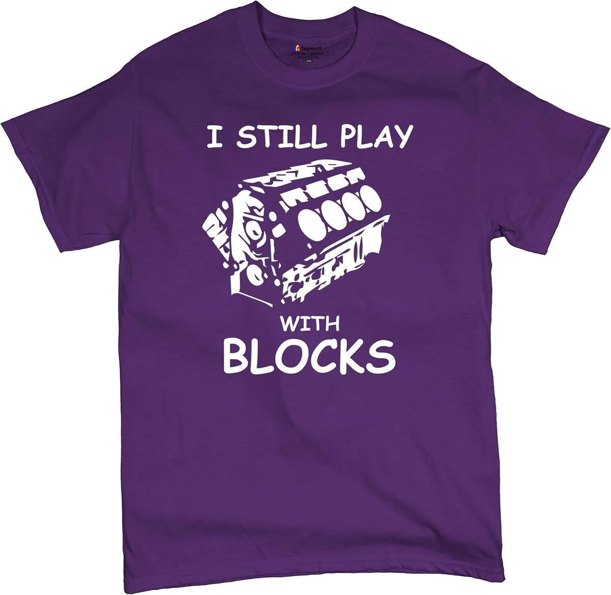 I Still Play with Blocks T-Shirt Funny Car Mechanic Engine Tee Shirt - Purple