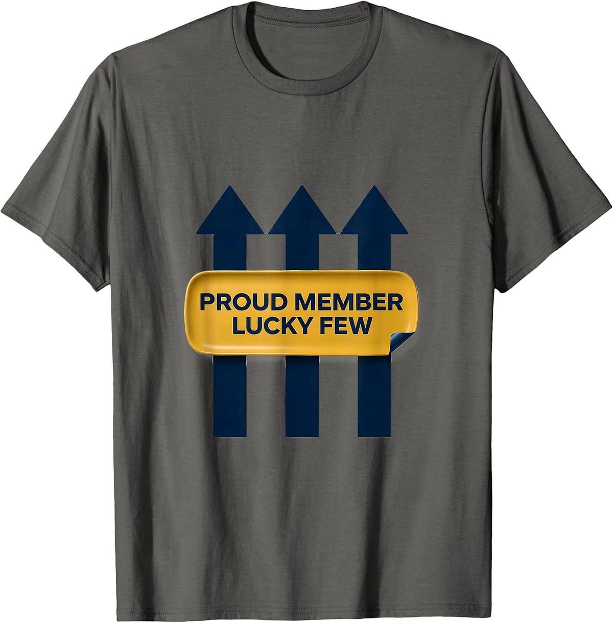 Proud Member Lucky Few Minimalist Down Syndrome Awareness T-Shirt - Asphalt Grey