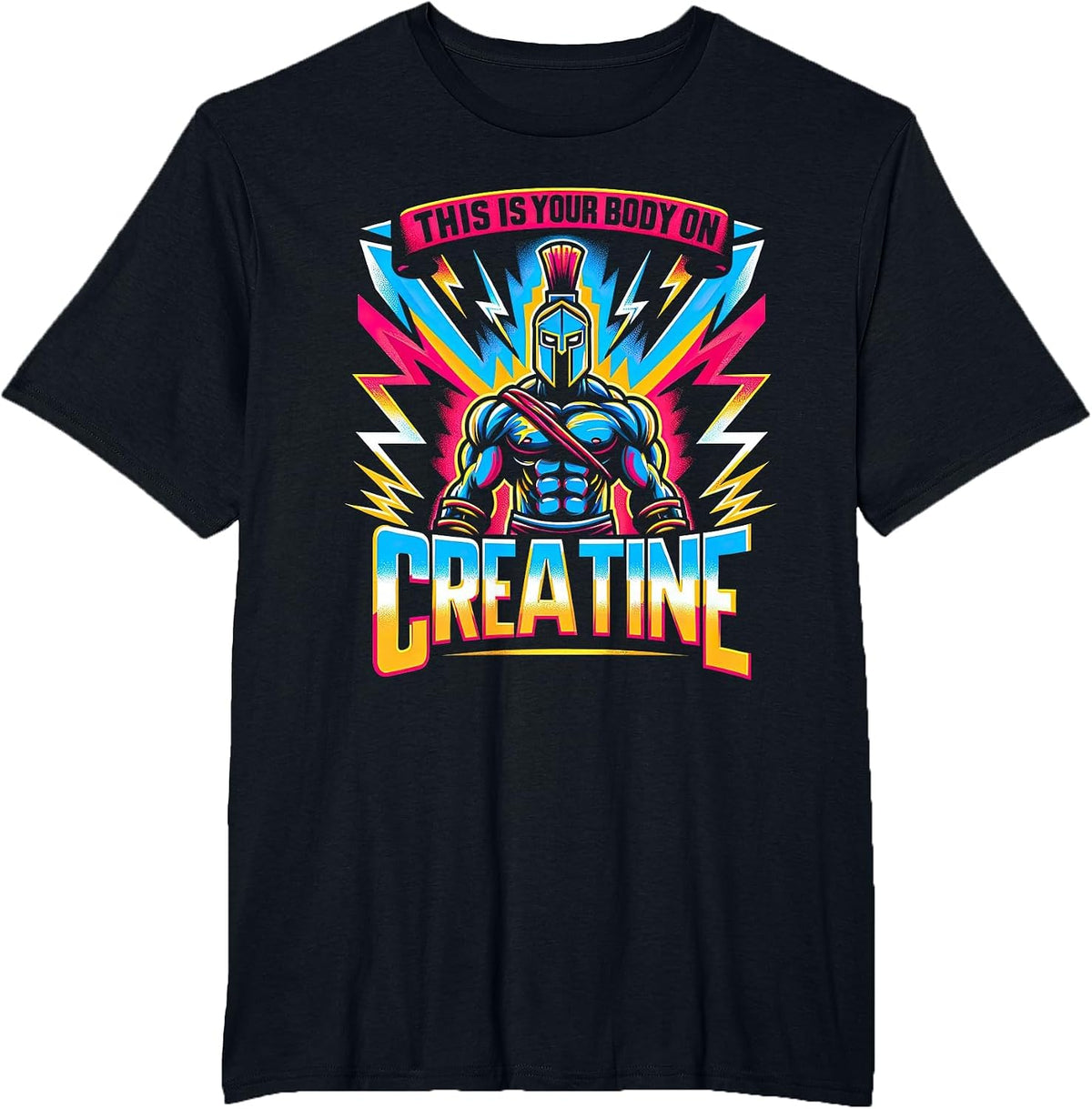 This is Your Body On Creatine Workout Gym T-Shirt - Black