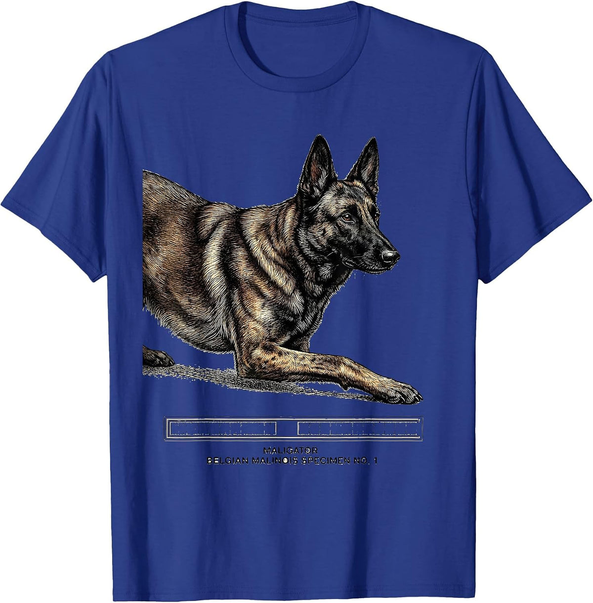 Maligator Belgian Malinois Specimen No 1 Dog Owner T-Shirt - Royal Blue