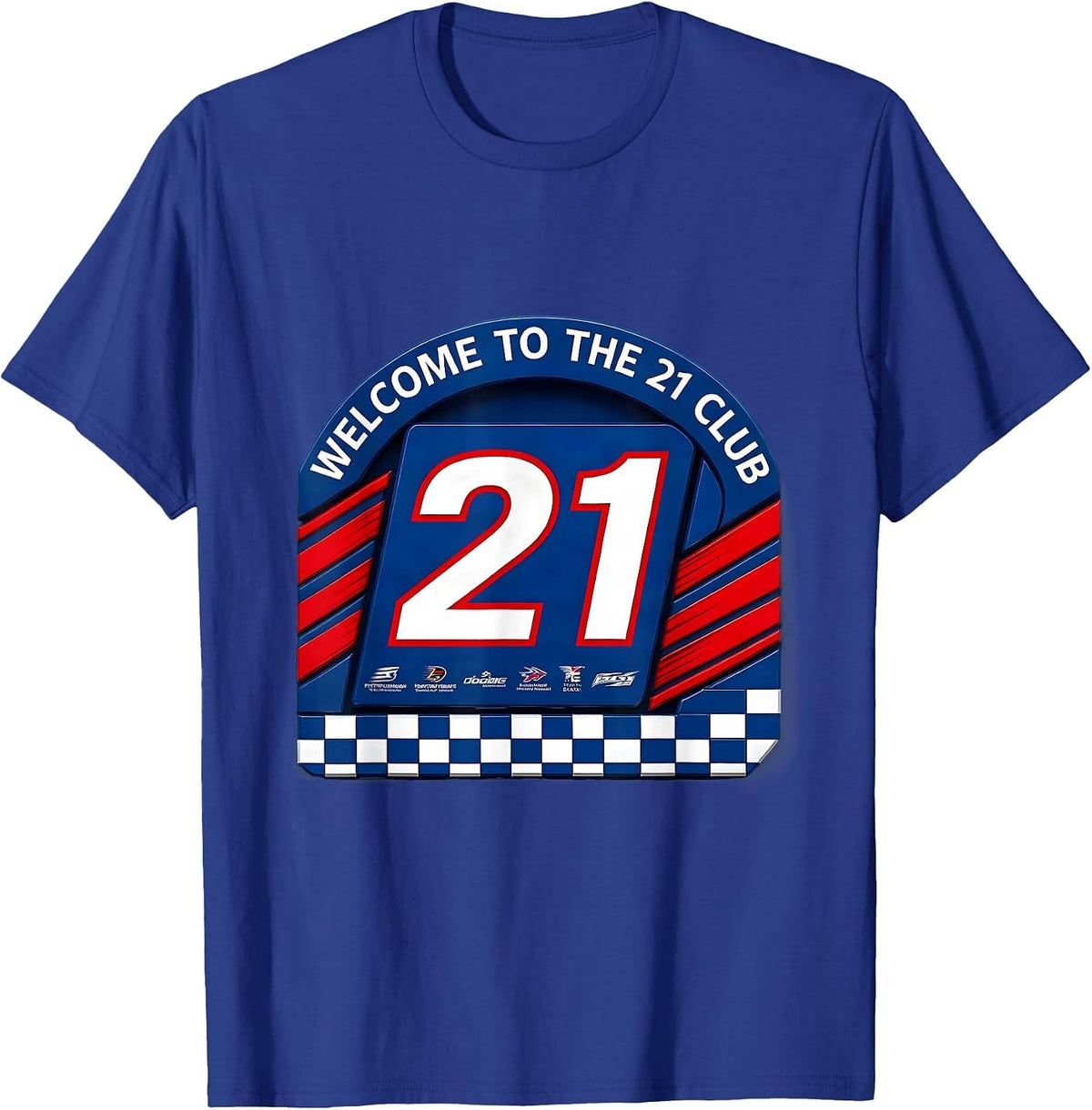 Men's Welcome to the 21 Club 21st Birthday Design T-Shirt - Royal Blue