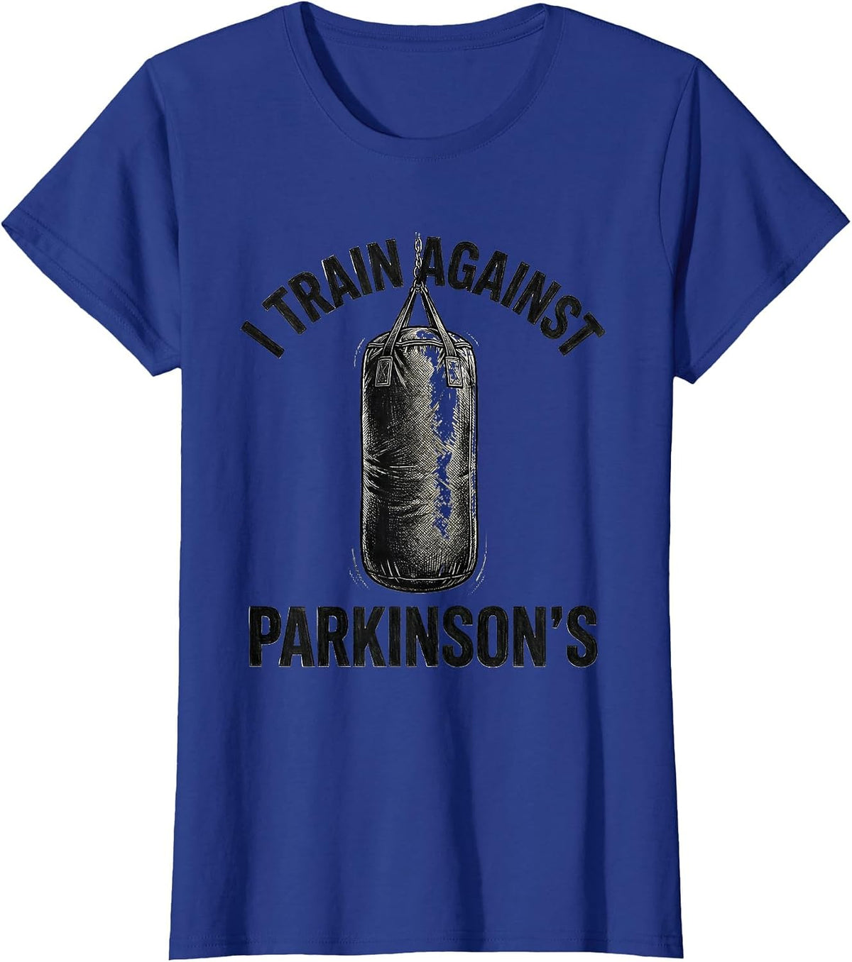 Women's I Train Against Parkinson's Boxing Fitness Class Pride T-Shirt - Royal Blue