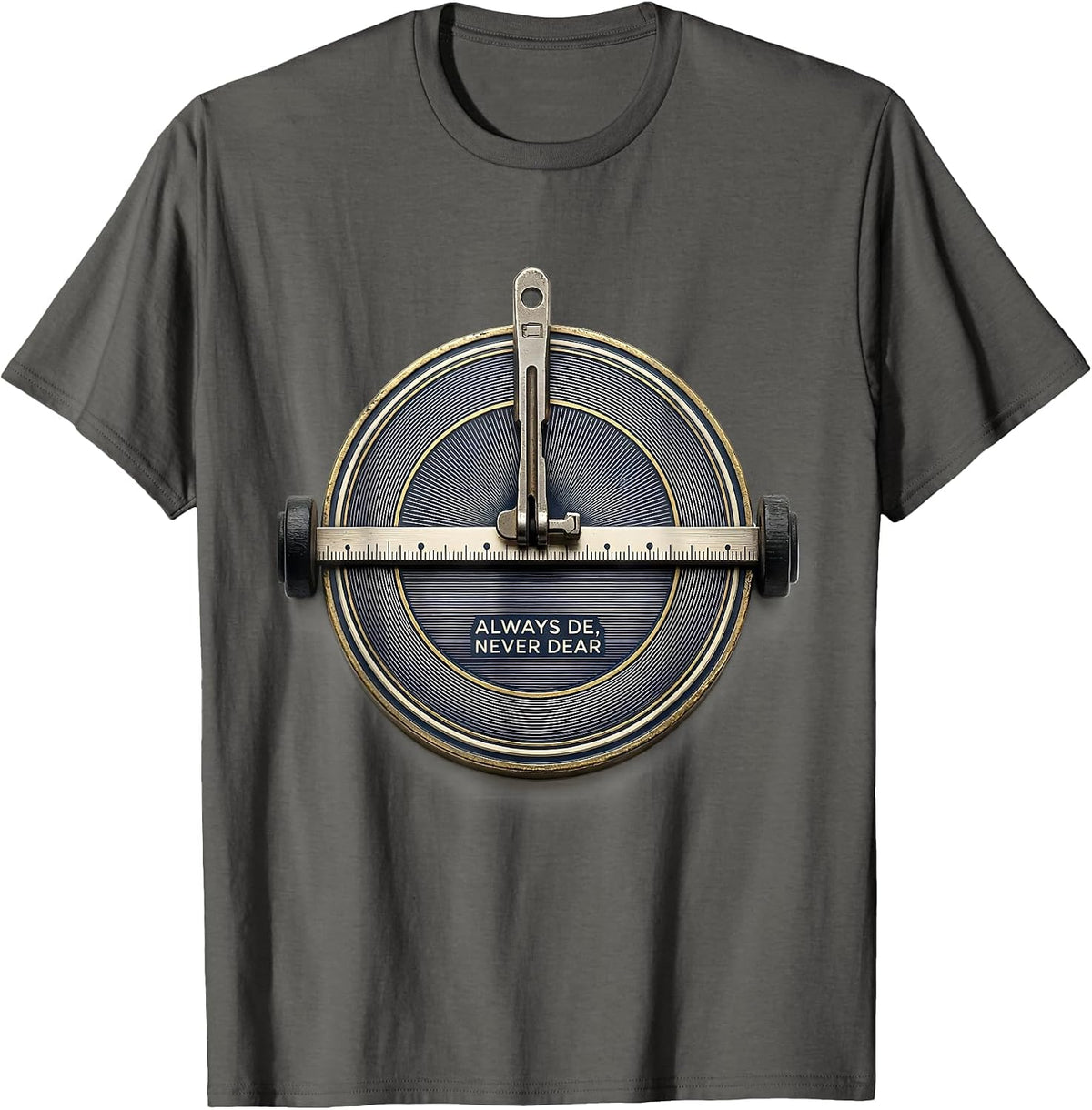 Men's Always DE Never Dear Funny Ham Radio Operator Hobbyist Humor T-Shirt - Asphalt Grey