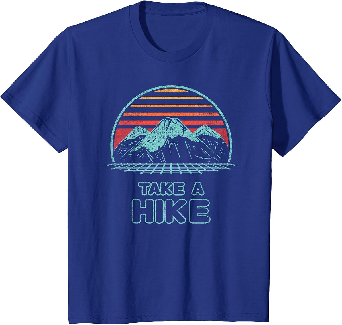 Hiking Retro 80s Style Take A Hike T-Shirt - Royal Blue