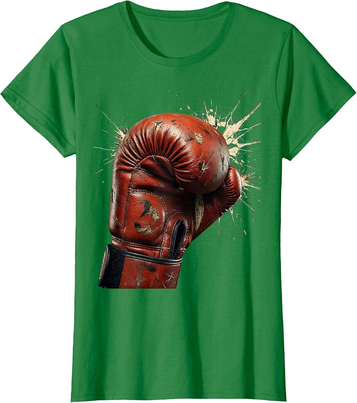 Women's Boxing Uppercut Sparks Graphic Tee T-Shirt - Kelly Green