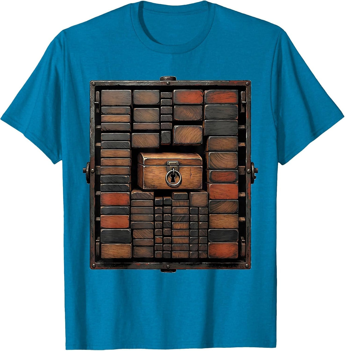 Locked Printer Blocks Realtor Real Estate Agent Humor T-Shirt - Sapphire Blue