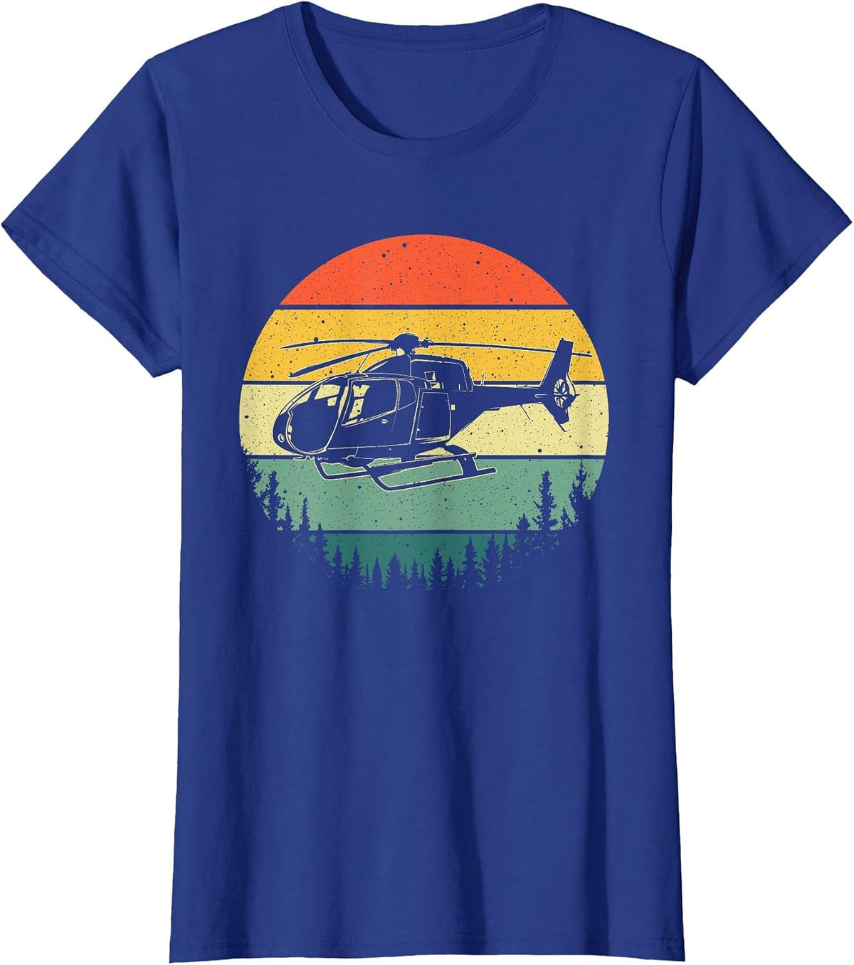 Cute Helicopter Art for Men Women Aviator Helicopter Pilot T-Shirt - Royal Blue