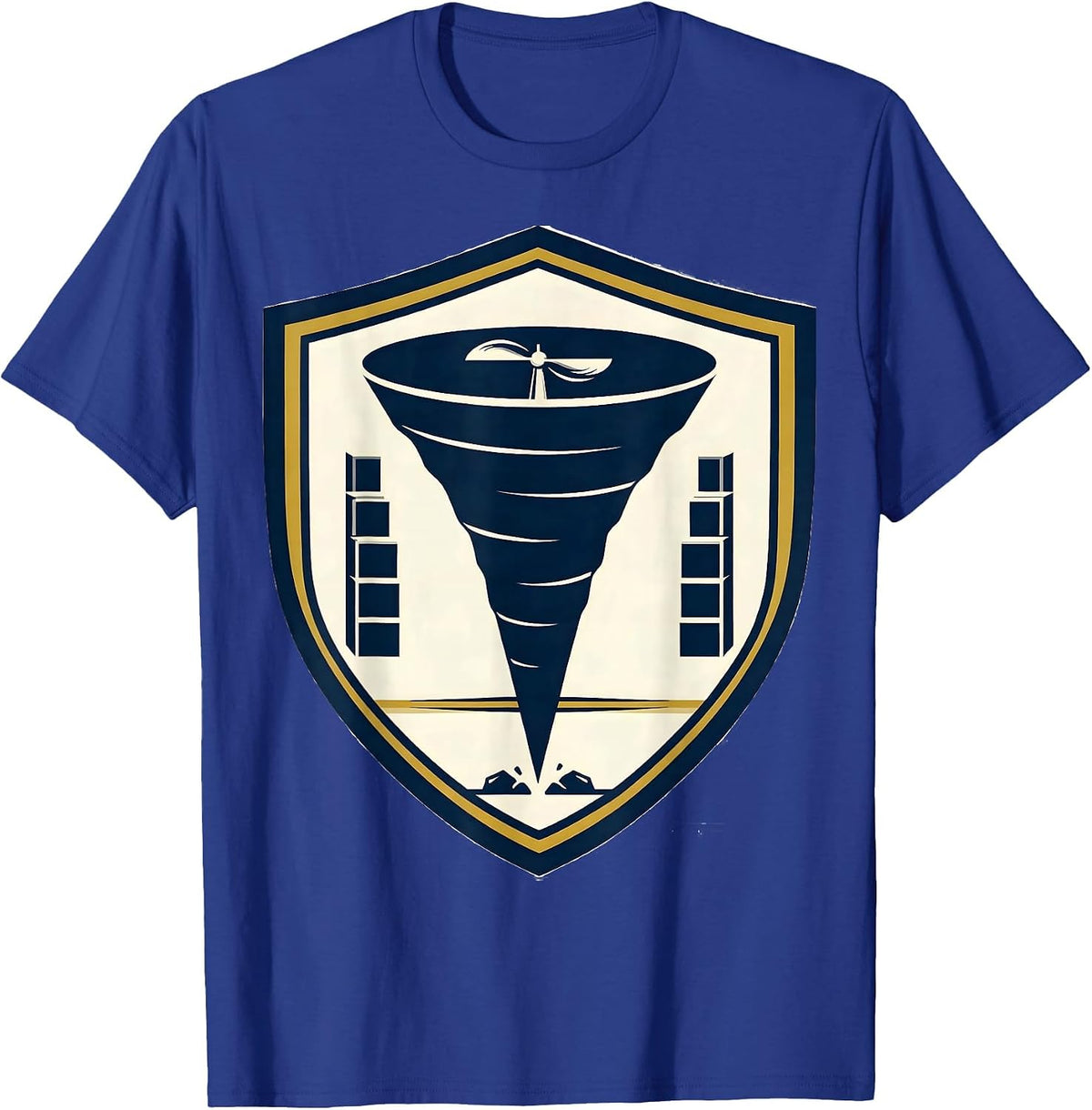 Sealed Tornado Storm Chaser Badge Meteorology Humor T-Shirt - Royal Blue