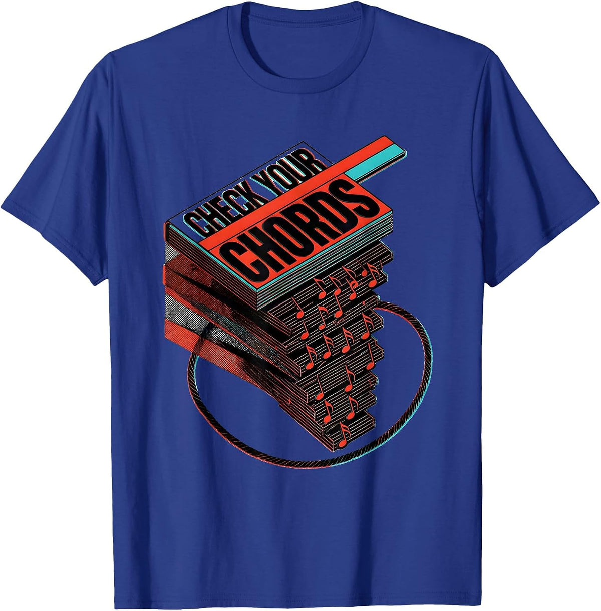 Check Your Chords Funny Music Teacher Gift Idea T-Shirt - Royal Blue