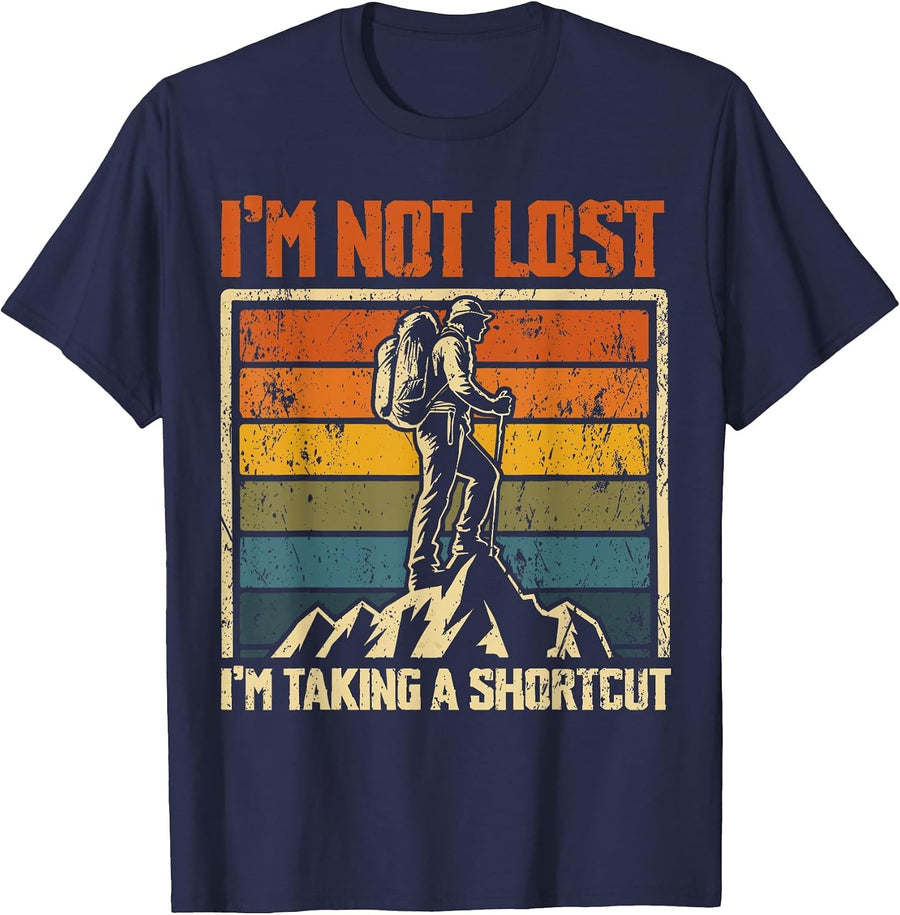 Funny Hiking Hiker T-Shirt - Navy Blue