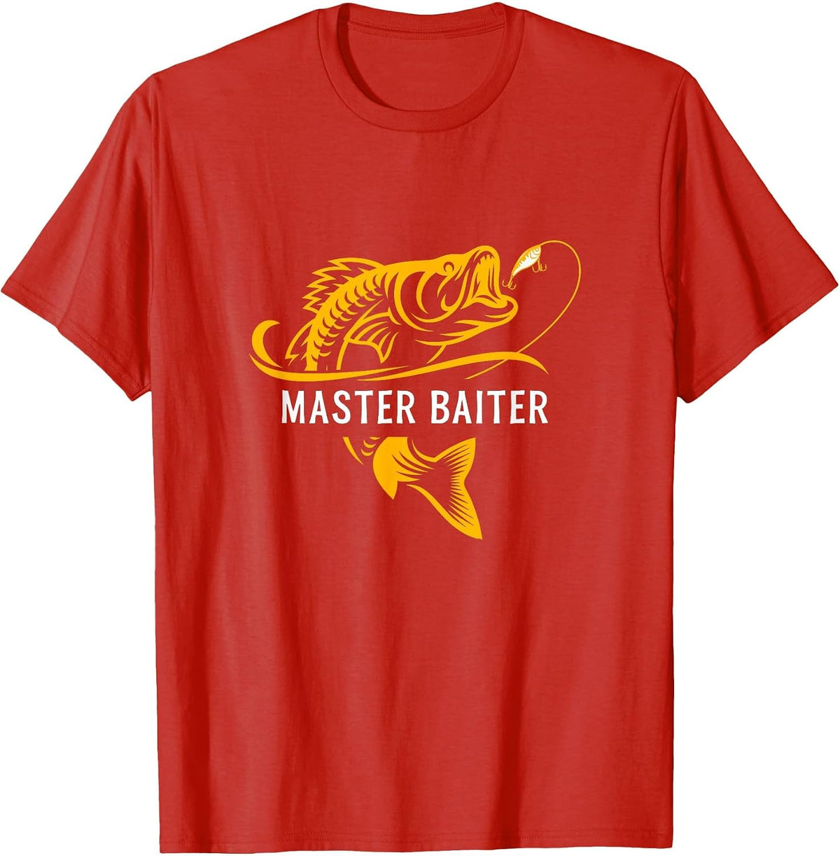 Master Baiter - Funny Fishing T-Shirt - Red