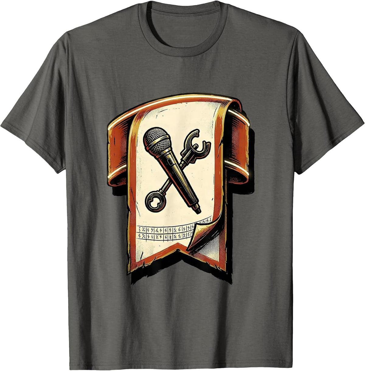 Men's Ham Radio Operator Hobbyist Humor Sign Painter Showcard T-Shirt - Asphalt Grey