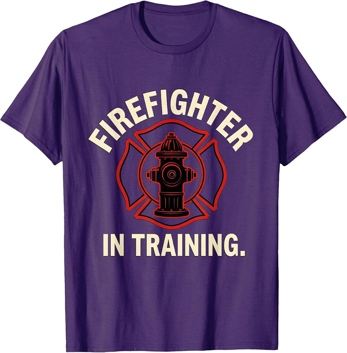 Firefighter In Training Cute Toddler Future Fireman Gift T-Shirt - Purple