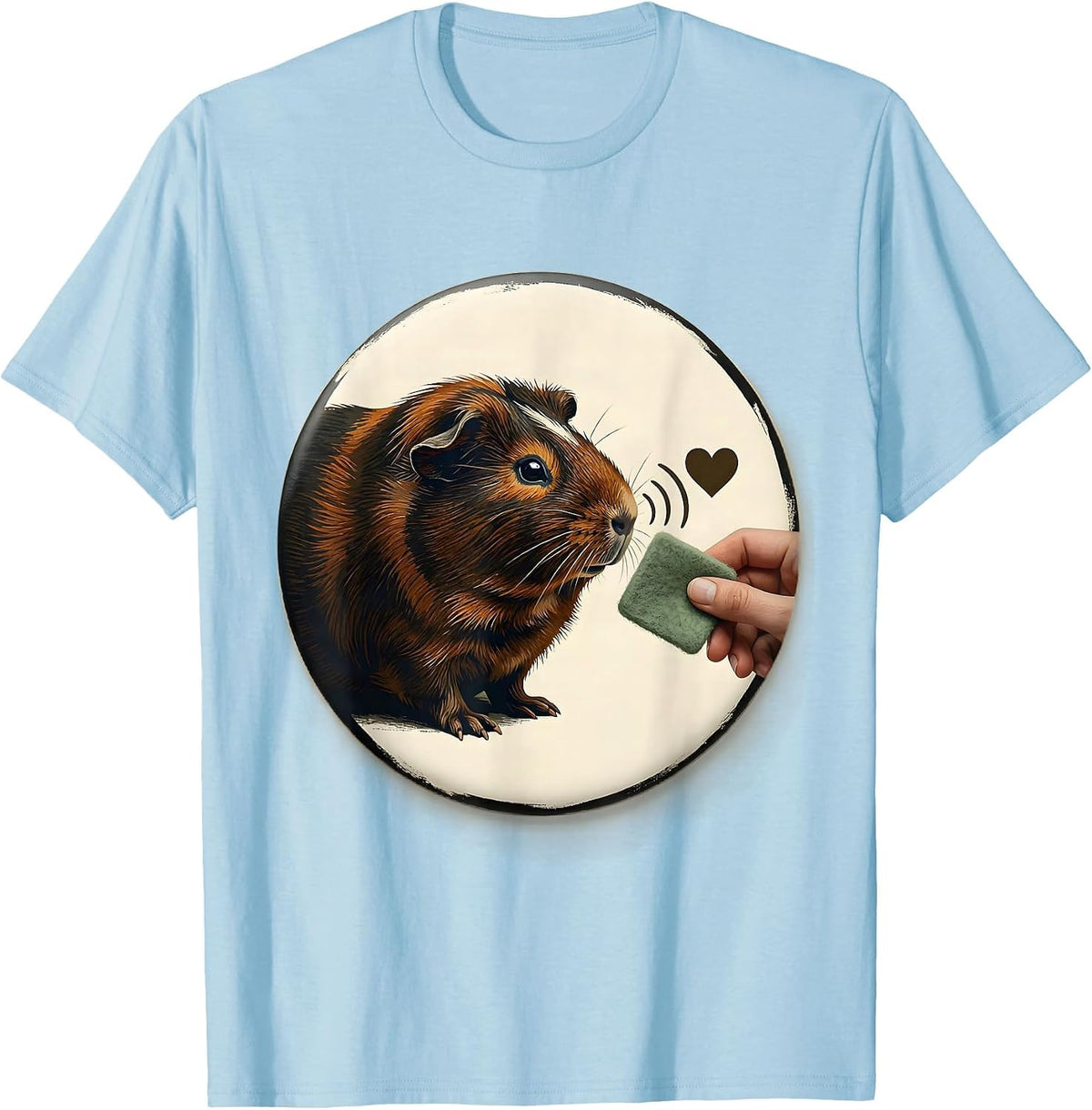 Men's Guinea Pig Badge Cavy Lover Gift for Pig Owners T-Shirt - Baby Blue