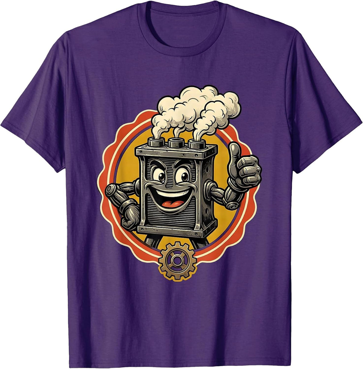 Valley Forge Automotive Classic Engine Block Graphic T-Shirt - Purple