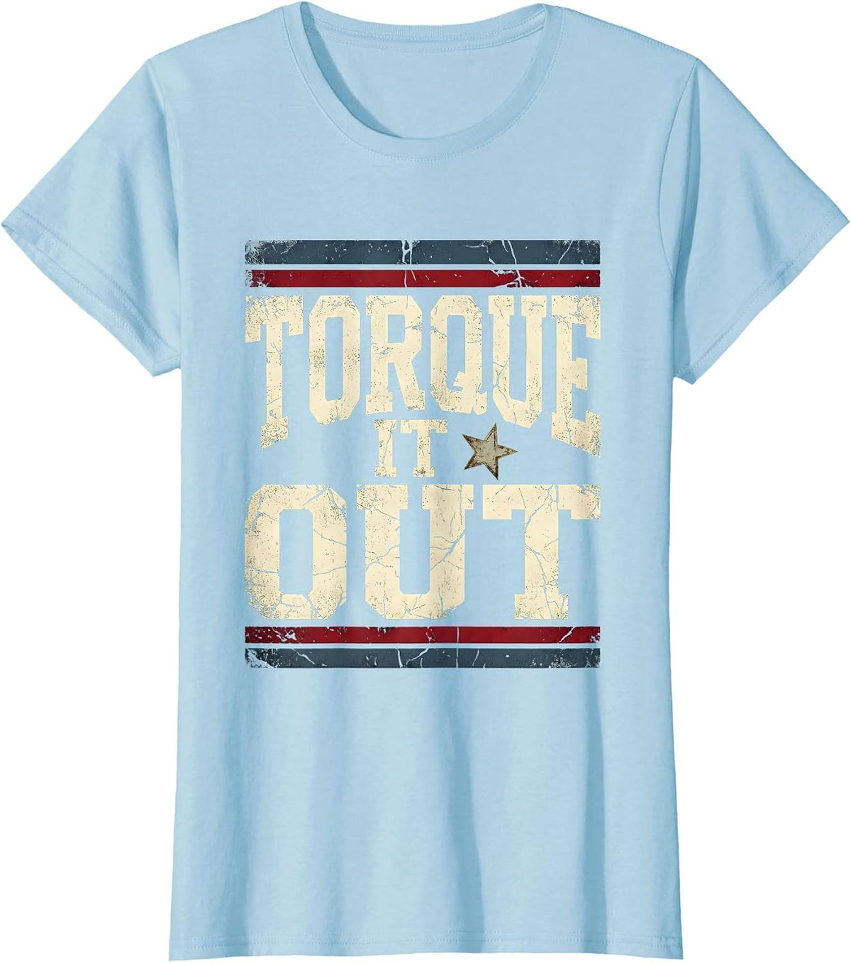 Torque It Out Pit Crew Racing Design T-Shirt - Baby Blue