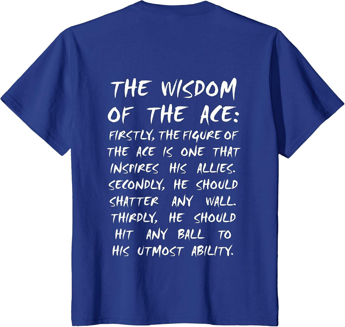 Ace Owl Volleyball Wisdom Anime Manga Cosplay T-Shirt - Royal Blue