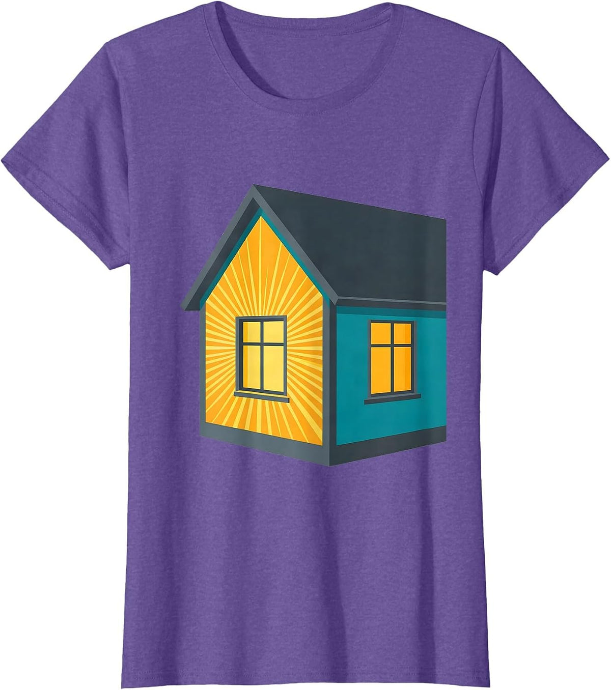Women's House Window Realtor Real Estate Agent Humor T-Shirt - Purple Heather