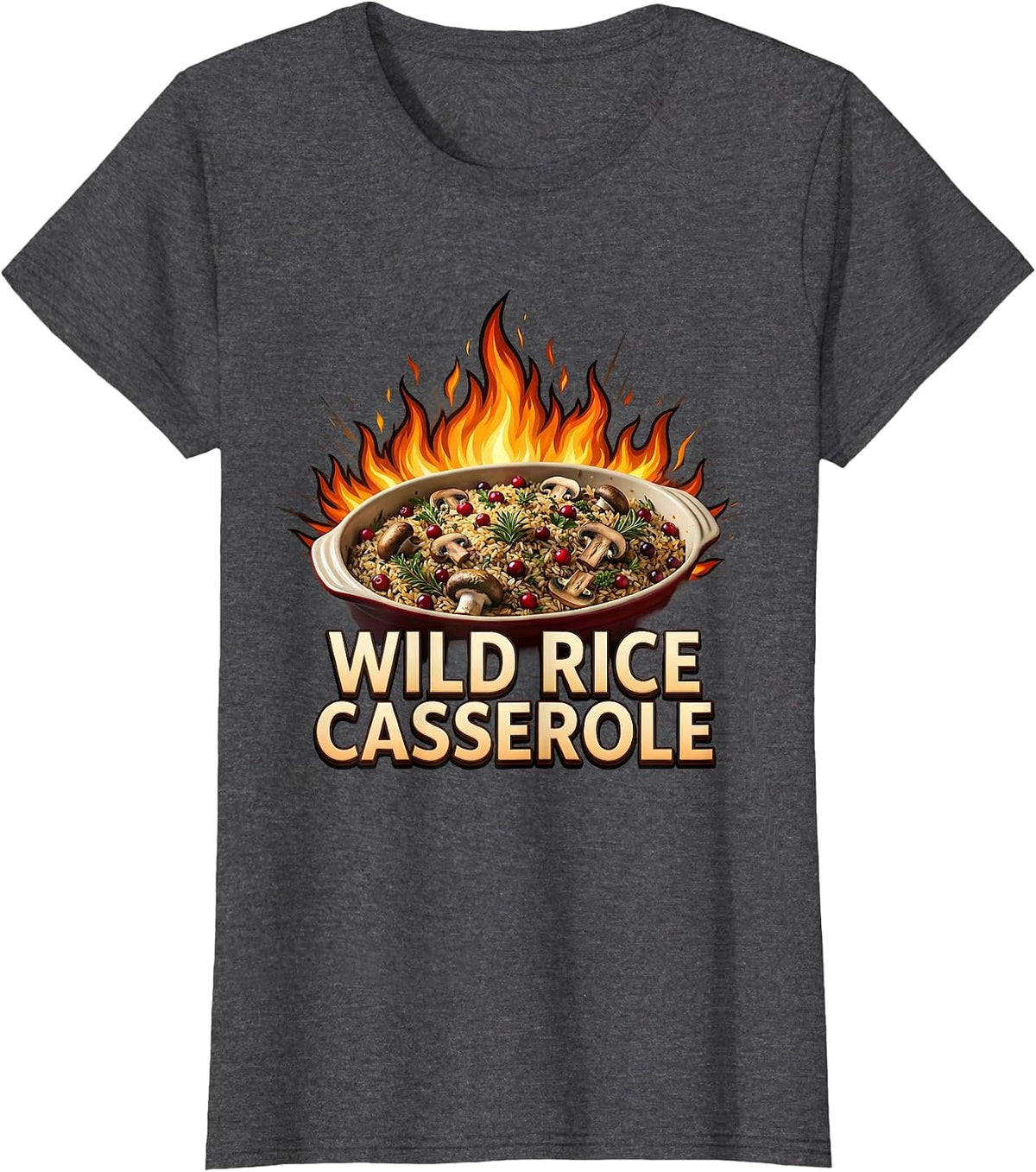 Women's Wild Rice Casserole Bootleg 90's Rap Rock Vintage Funny T-Shirt - Dark Heather Grey