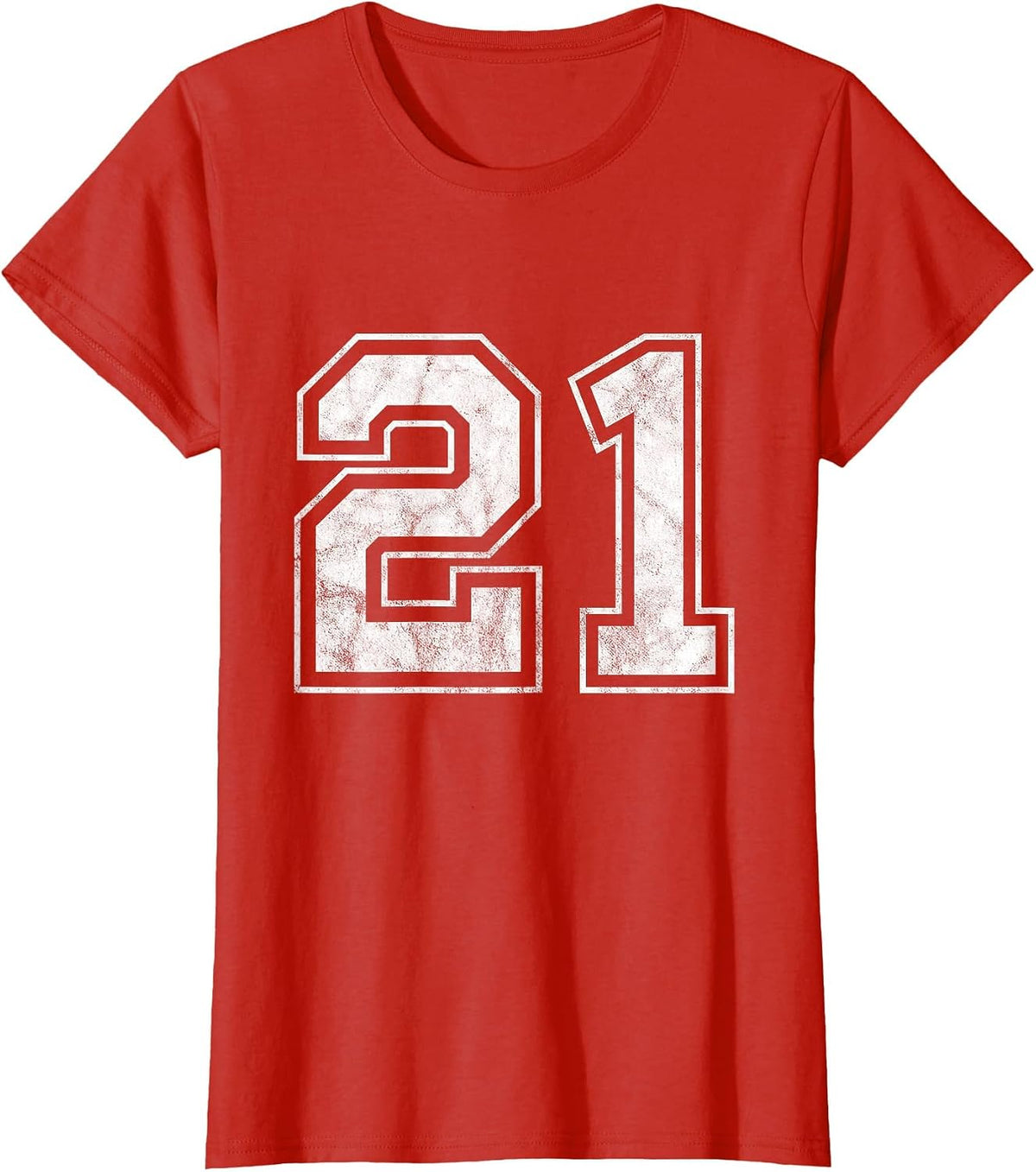 Number 21 T-Shirt - Red