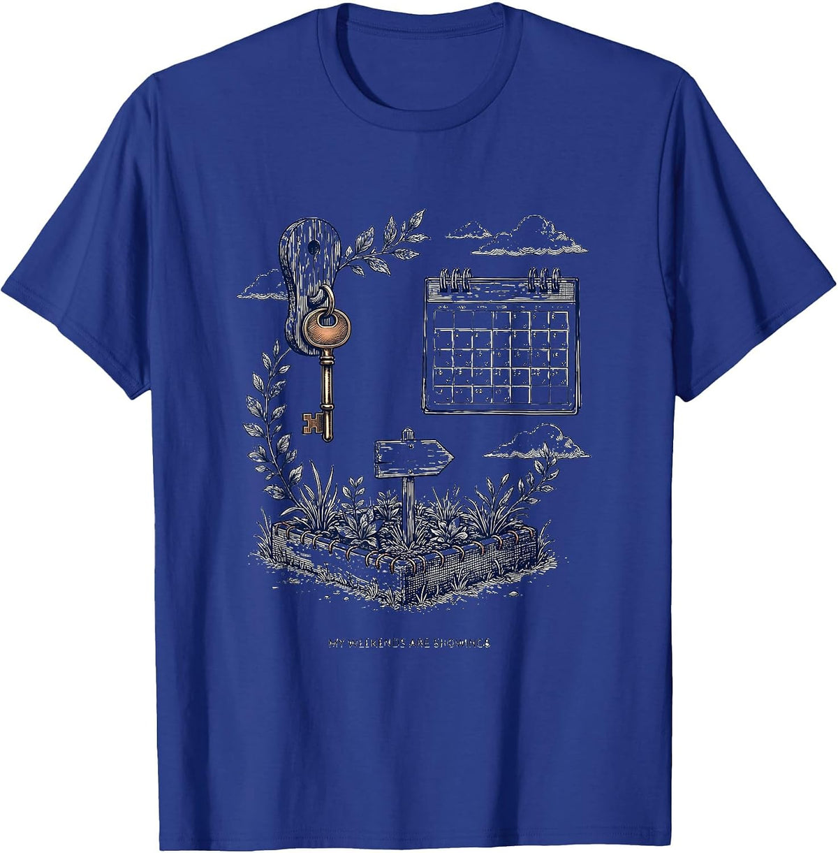 Men's My Weekends Are Showings Funny Realtor Real Estate Agent T-Shirt - Royal Blue